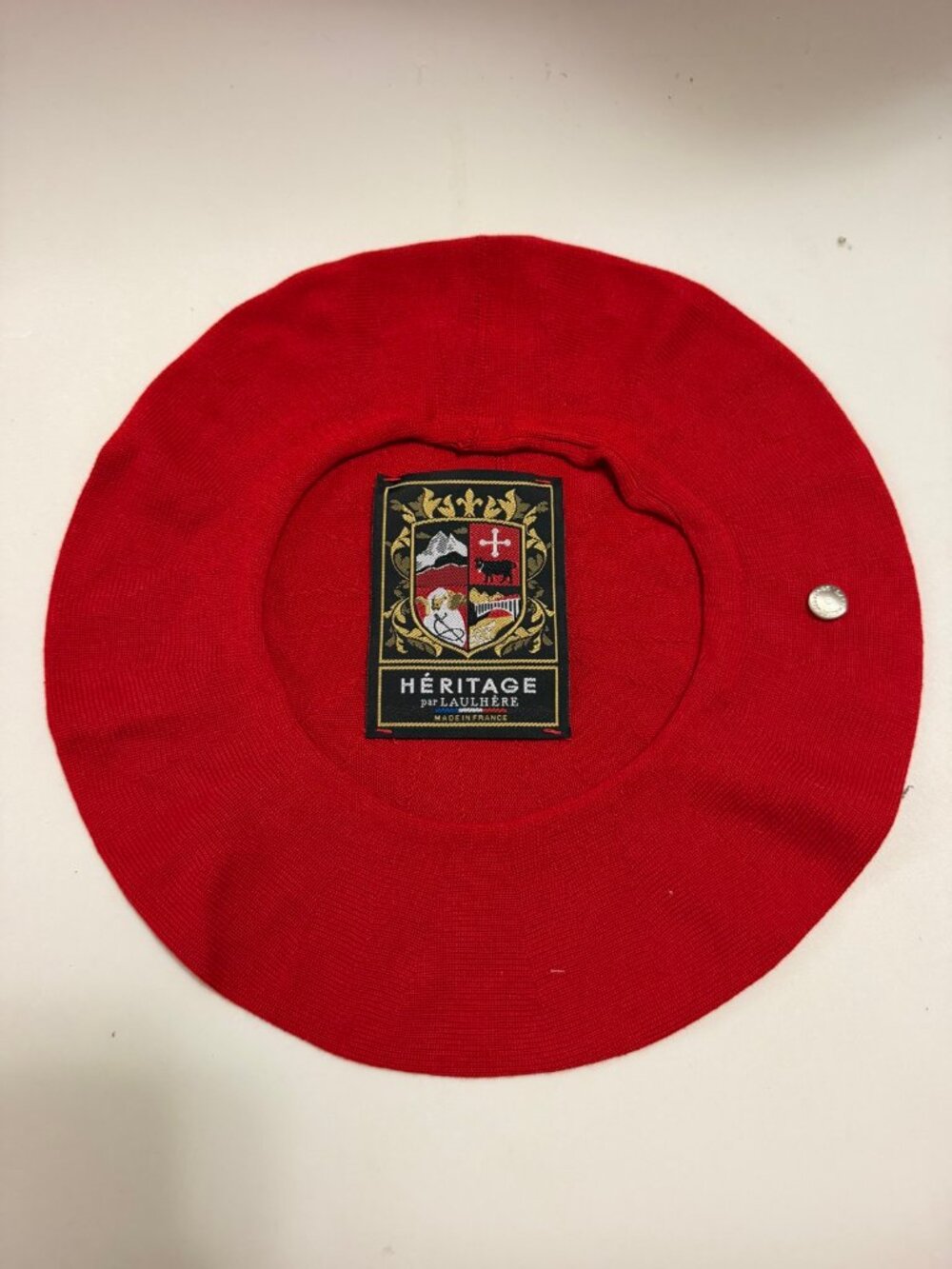 Laulhere Heritage Beret Red Cotton Made in France